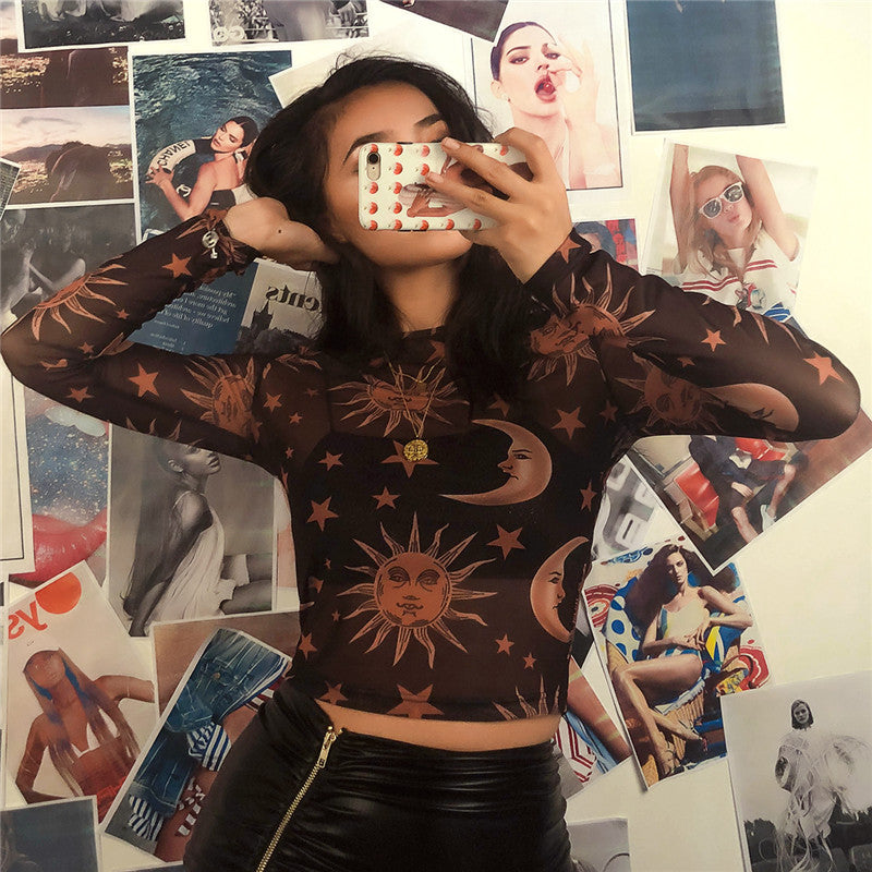 [@lou.von.bright ] “SUN MESH” SHIRT W022205