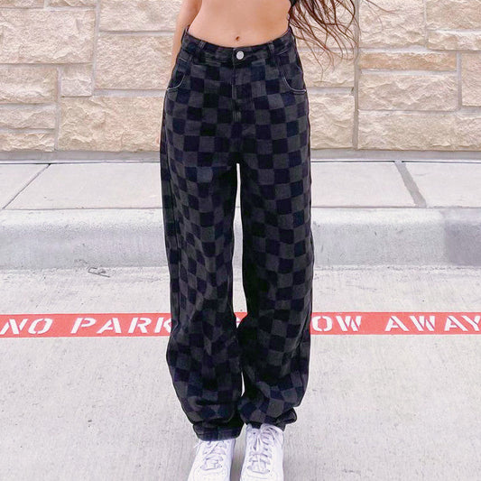 Plaid Print Casual Trousers ER5858