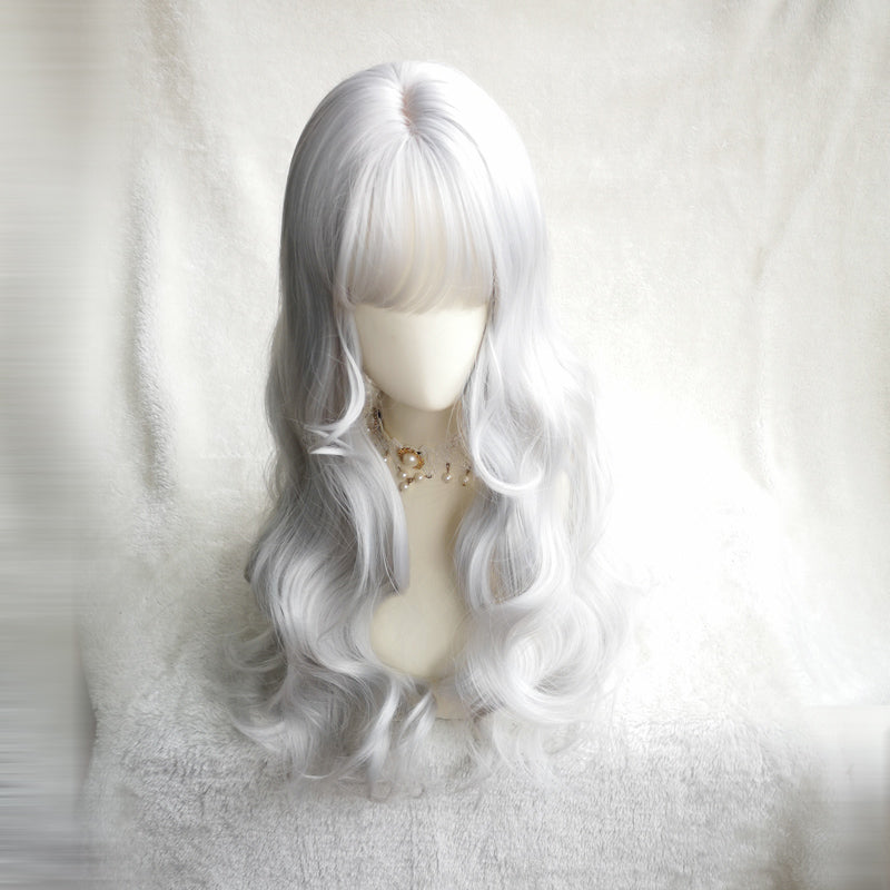 "SILVER WHITE LONG CURLY" WIG Y040318