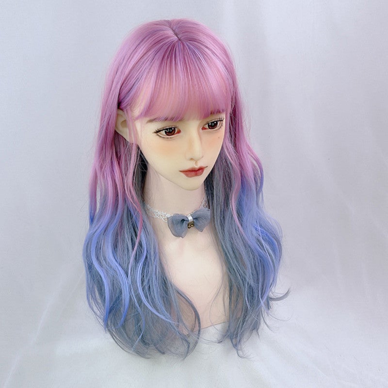 [@honey.buzz] PURPLE GRADIENT BLUE LONG CURLY WIG UB3283