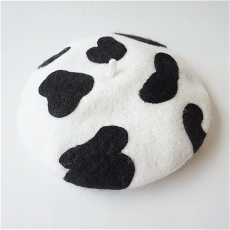 COW COLOR HANDMADE BERET UB3425