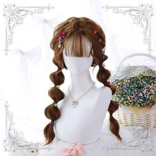 "2 COLORS CUTE LOLITA LONG CURLY" WIG Y021702