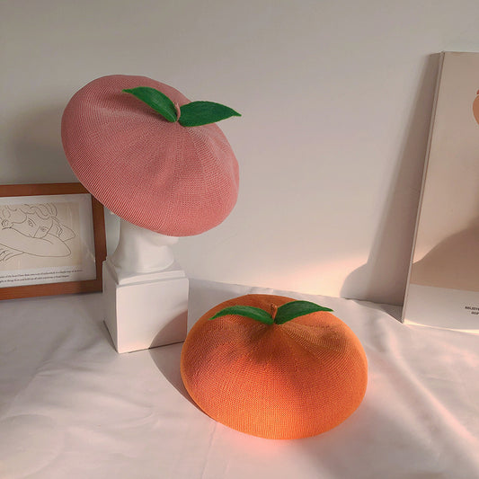 CUTE ORANGE/PEACH BERET UB3190