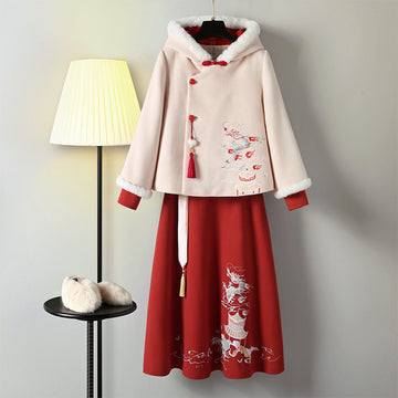 TWO PIECE CHINESE STYLE HANFU SUIT SKIRT UB3312