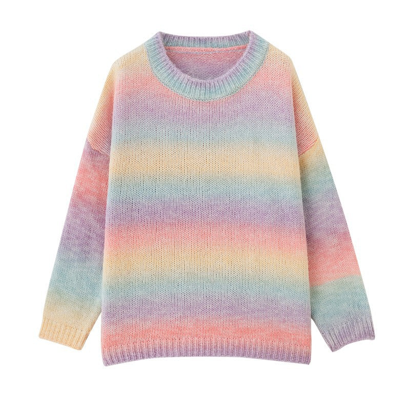 RAINBOW PULLOVER SWEATER TOP UB3160