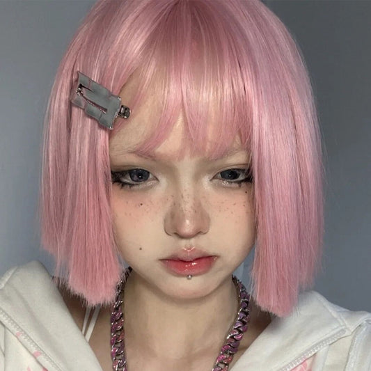 PINK SHORT STRAIGHT WIG UB97000