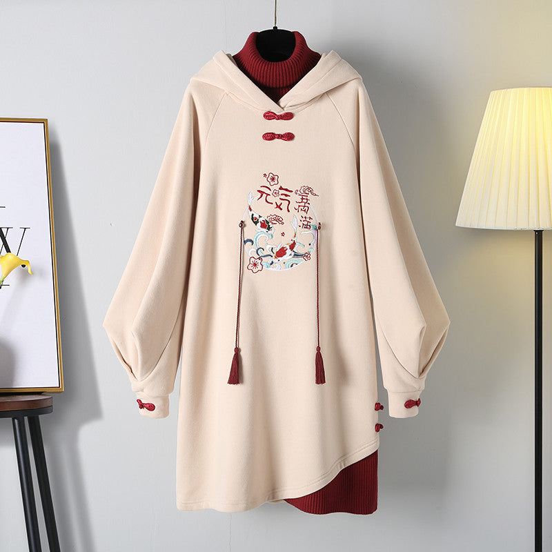 CHINESE STYLE DRESS CHEONGSAM HOODIE UB3291