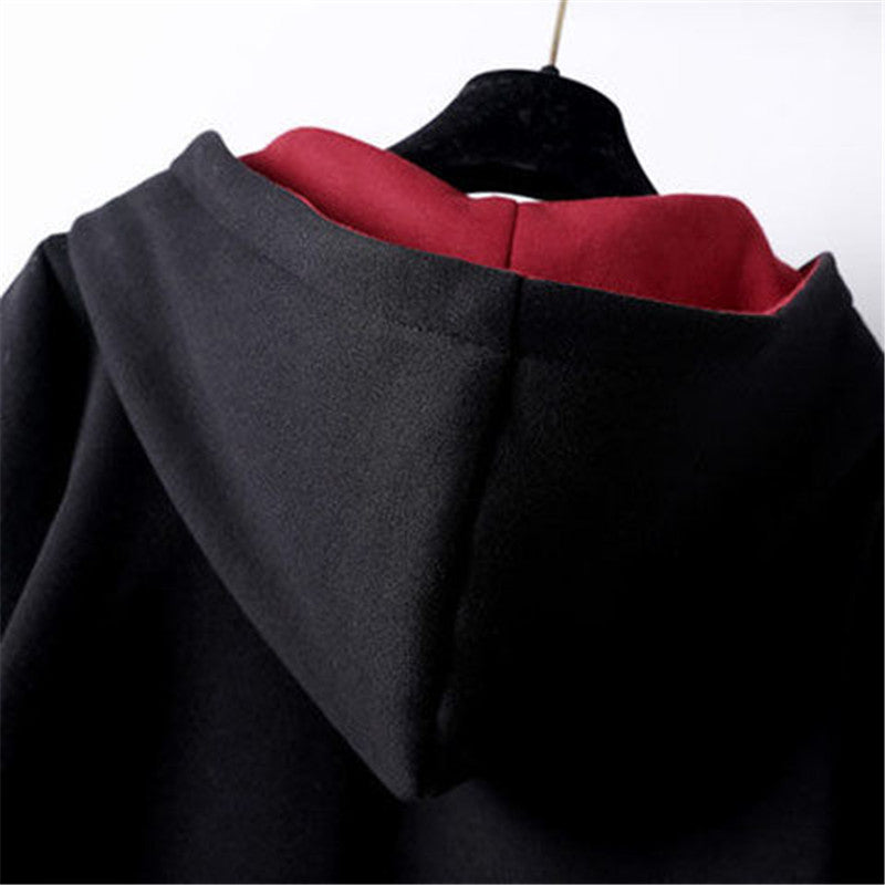 BLACK CHINESE HANFU EMBROIDERED HOODIE UB3299