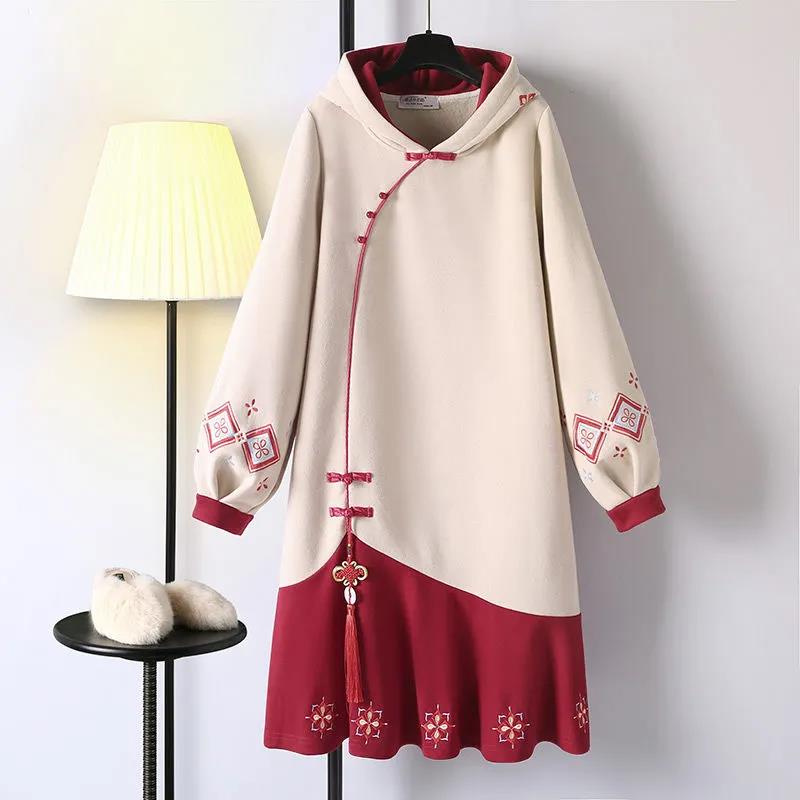 HANFU CHEONGSAM EMBROIDERED HOODIE UB3298