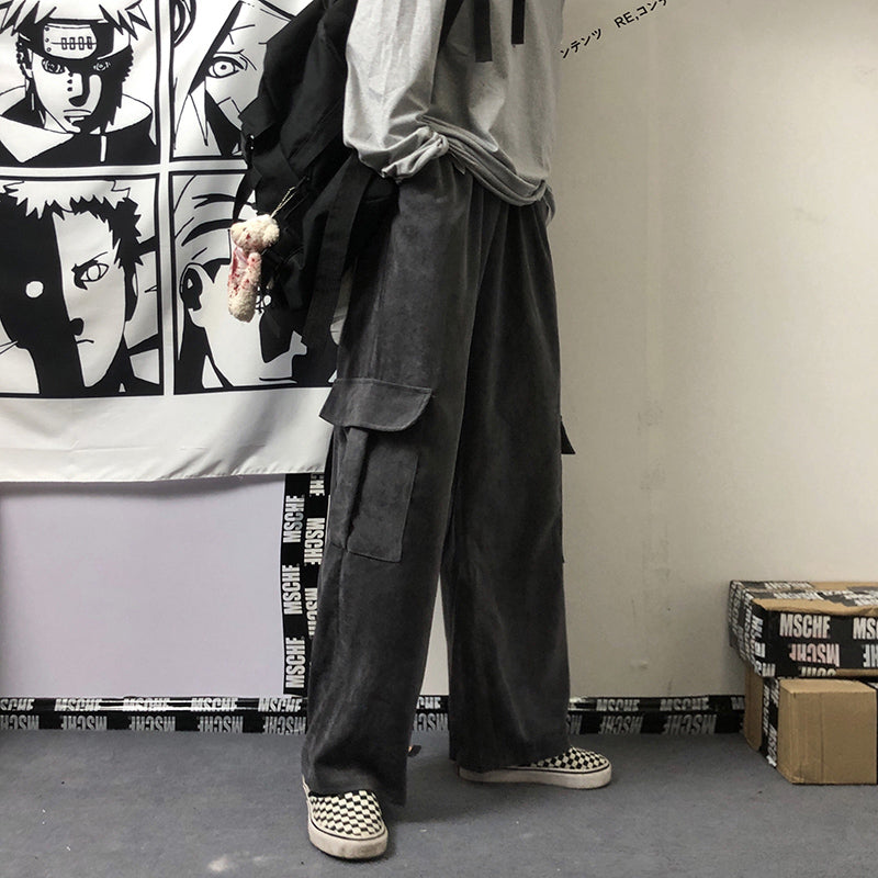 "3 COLOR CORDUROY LOOSE" TROUSERS H032605