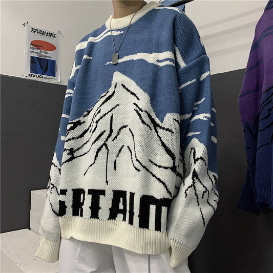"RETRO SNOW MOUNTAIN" SWEATER N012003