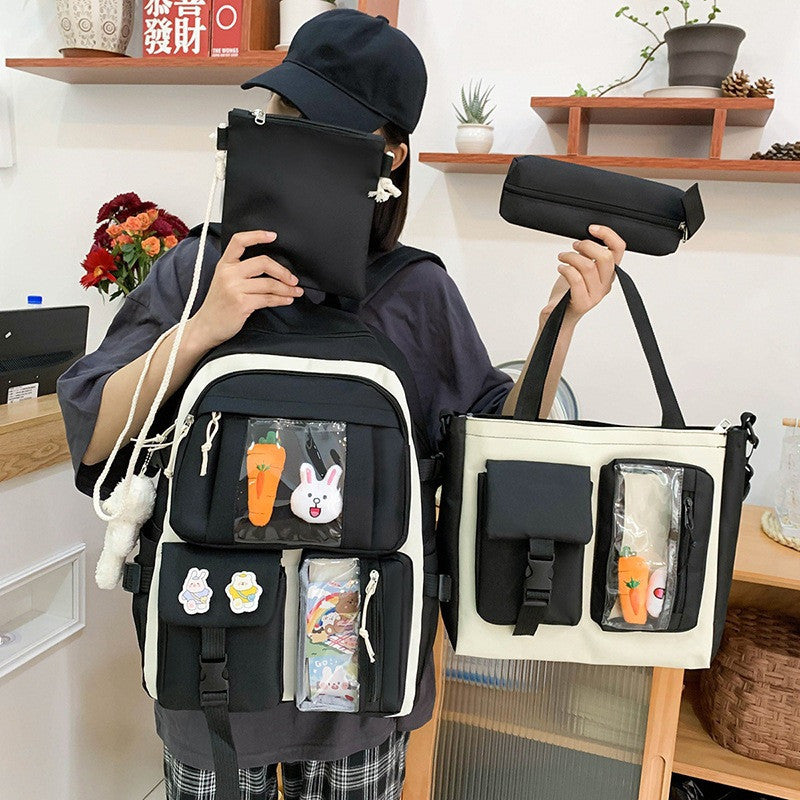 CUTE FOUR PIECE LARGE CAPACITY BACKPACK UB3124
