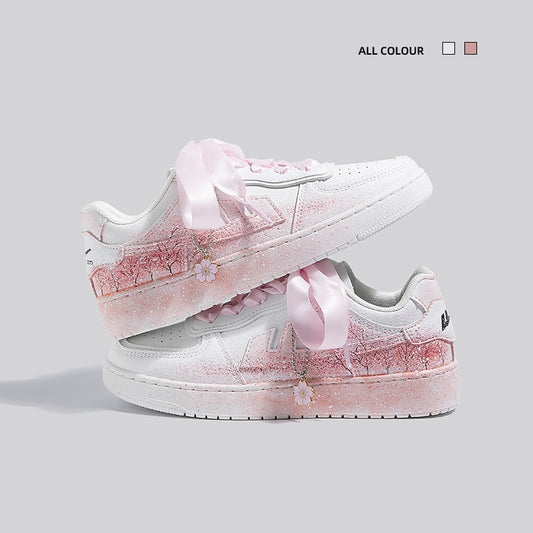 Sakura Pink Low-cut Girl Shoes Sneakers UB2841