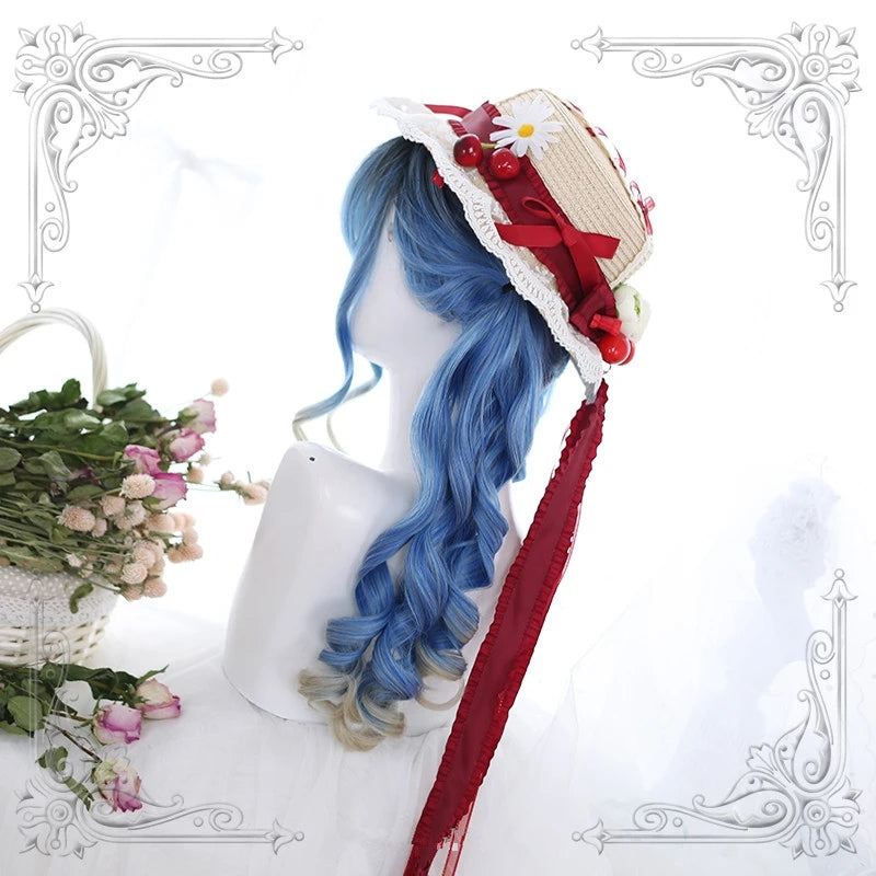 [@ashuri_senpapi] "LOLITA GRADIENT BLUE CURLY" WIG Y021633REVIEW