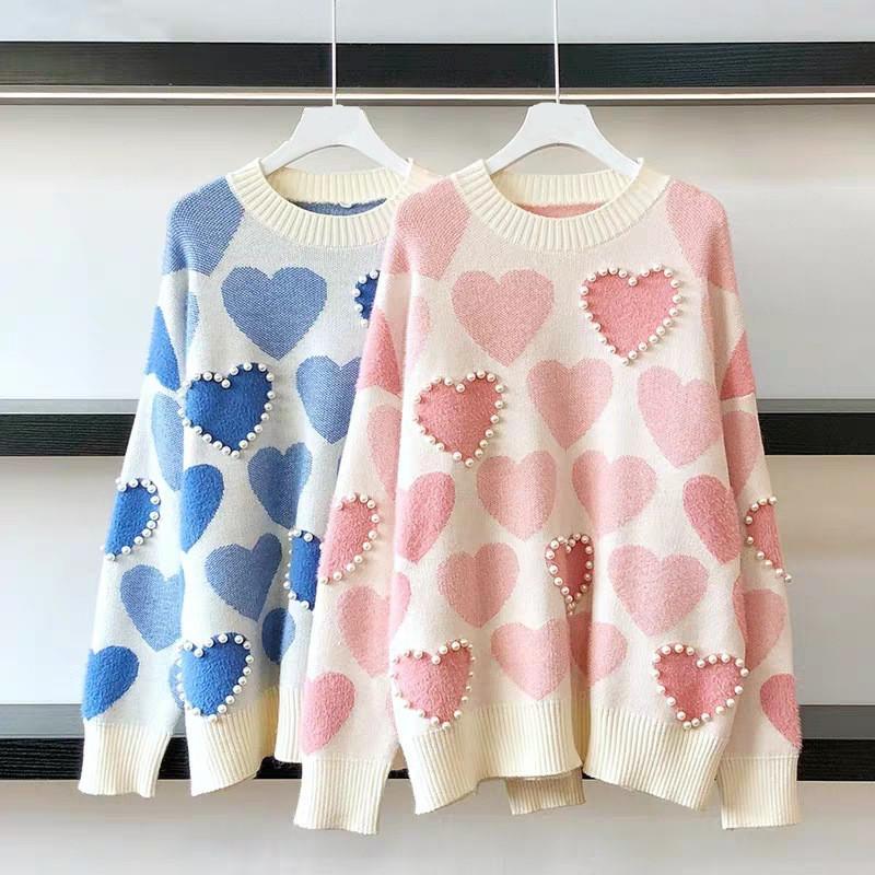 [@0cmspring] LOVE PEARL PULLOVER SWEATER UB3153