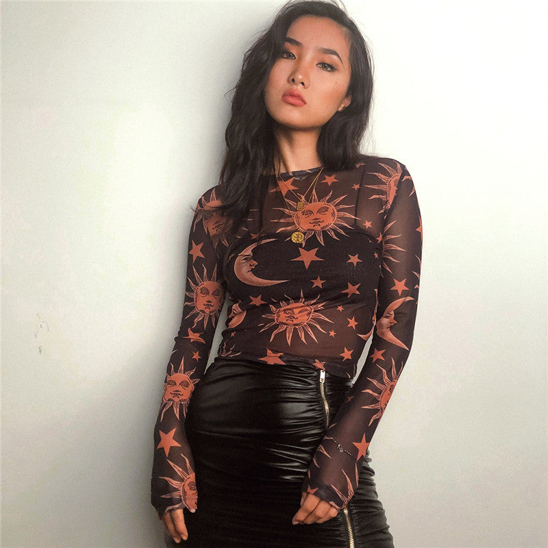 [@lou.von.bright ] “SUN MESH” SHIRT W022205