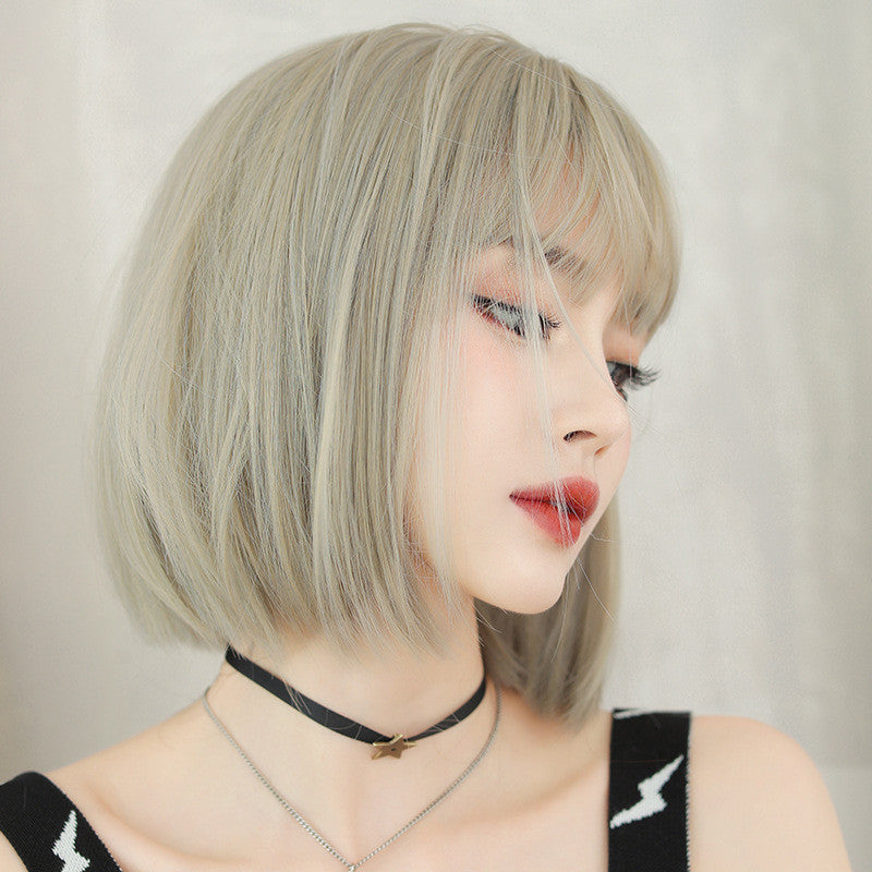 Beige Short Straight Wig UB3336