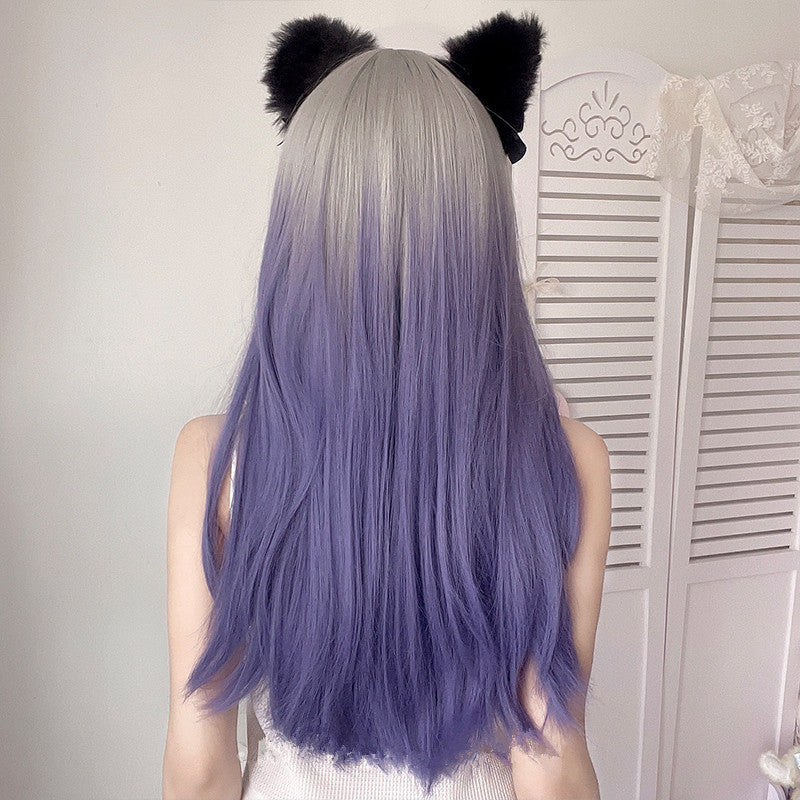 Purple Gradient Long Straight Wig UB3204