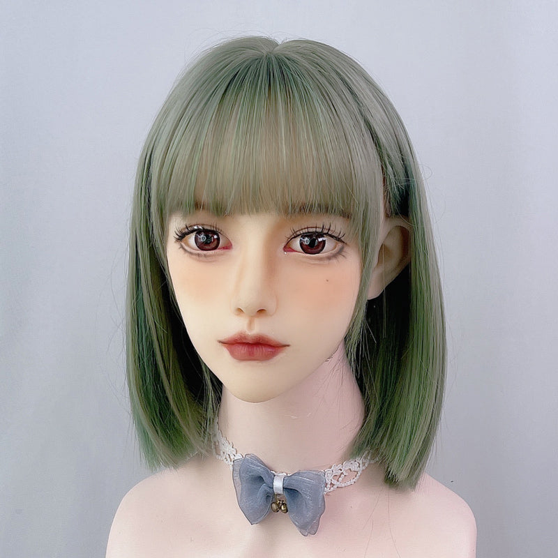 Grass Green Short Straight Wig UB3287