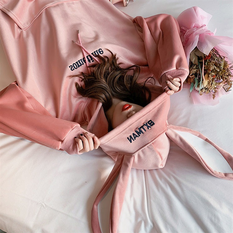 "SOMETIME" BUNNY EARS THICK HOODIE UB2649