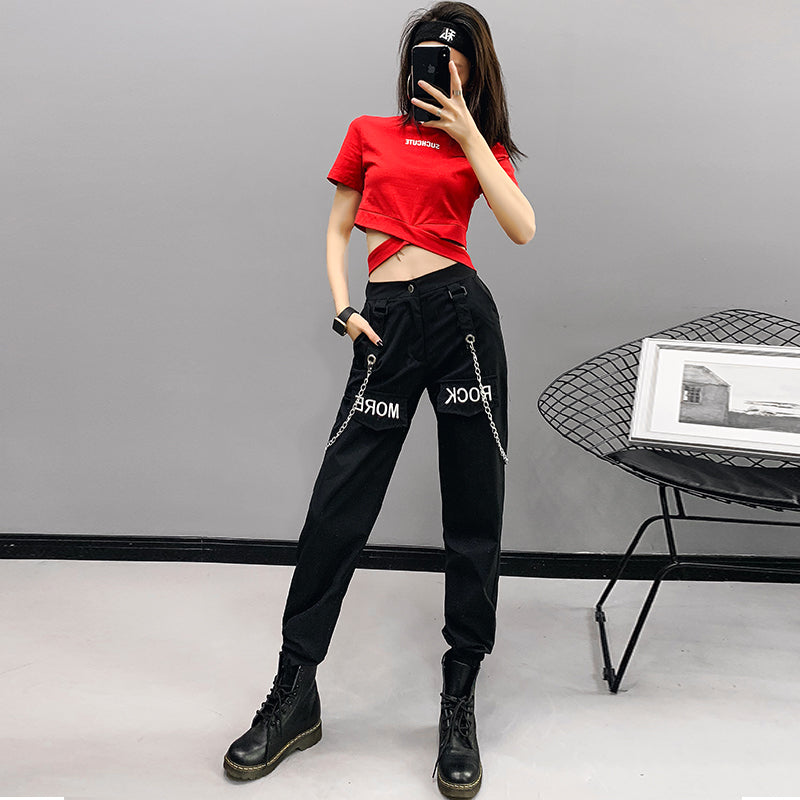 [@glambyrave] "ROCK MORE CHAIN ACCESSORIES" SLING TROUSERS K031503REVIEW