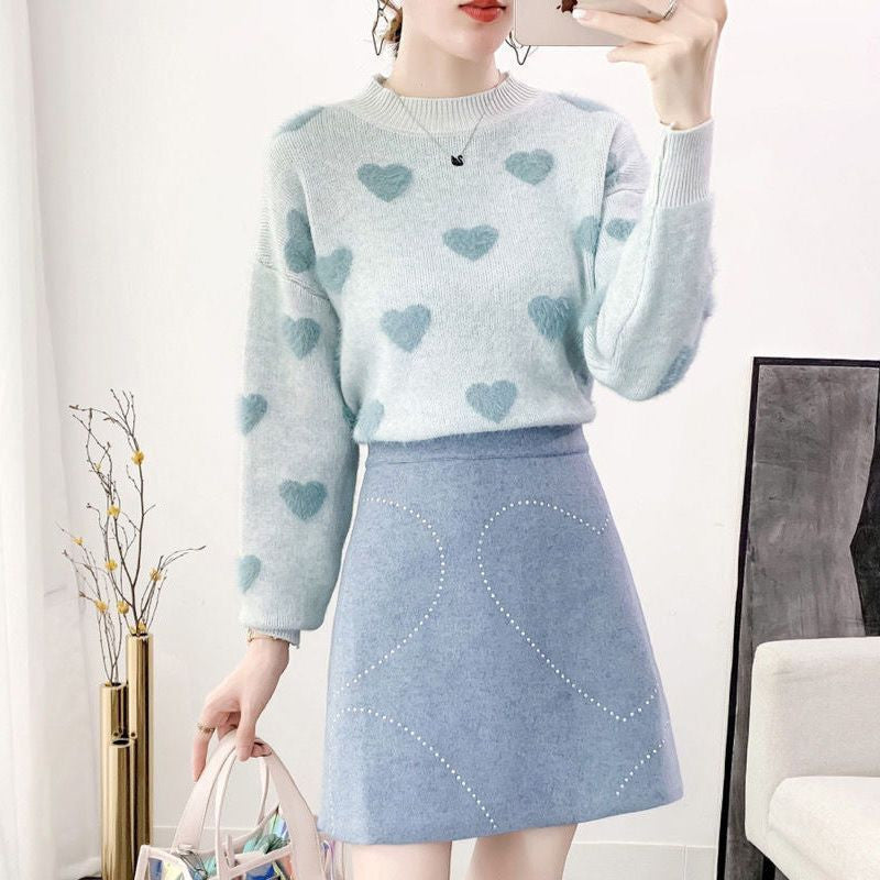 4 COLOR LOVE PULLOVER SWEATER UB3154