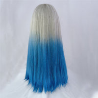 Blue/Purple Gradient Long Straight Wig ER5871