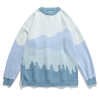 Harajuku Snow Mountain and Forest Knit Sweater UB3440