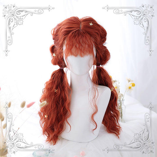 "ORANGE RED SHEEP CURLY" WIG Y020811
