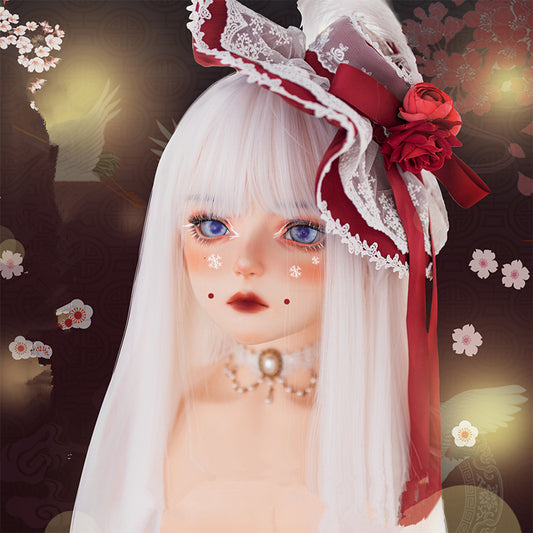 "WHITE LONG STRAIGHT" WIG H081204