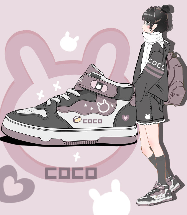 Cute pink warm plus velvet shoes girl student sports sneakers UB3533