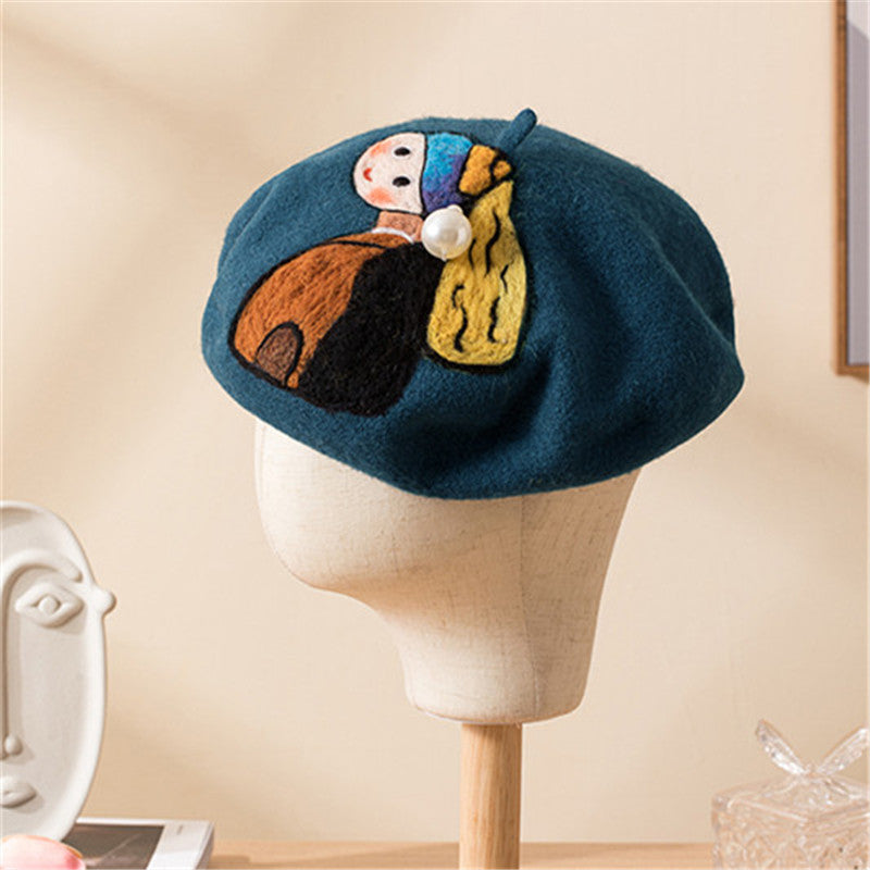 Girl with a Pearl Earring Beret UB3429