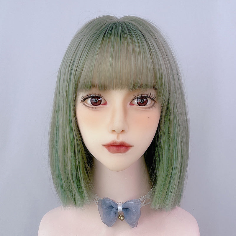 Grass Green Short Straight Wig UB3287