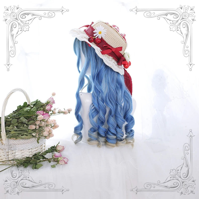 [@ashuri_senpapi] "LOLITA GRADIENT BLUE CURLY" WIG Y021633REVIEW