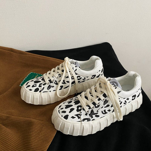 VINTAGE LEOPARD CANVAS SHOES UB3265