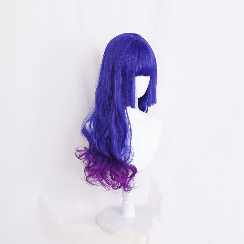 Blue Gradient Long Curly Wig UB6233