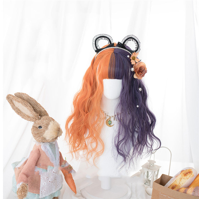 [Uoobox custom pre-sale] PURPLE ORANGE COLOR MATCHING LONG CURLY WIG UB3317