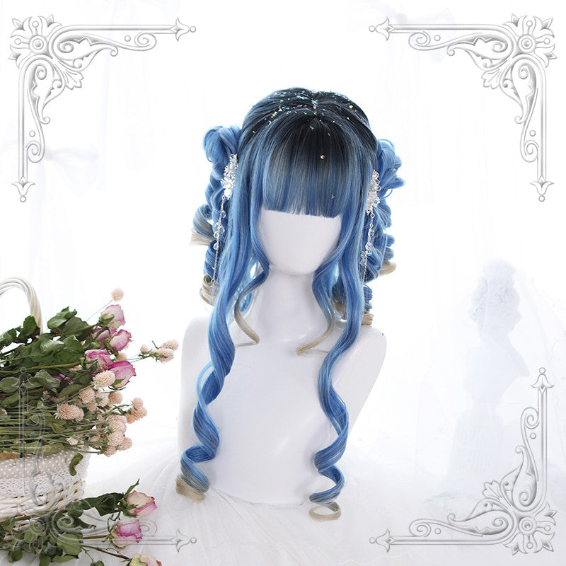 [@ashuri_senpapi] "LOLITA GRADIENT BLUE CURLY" WIG Y021633REVIEW