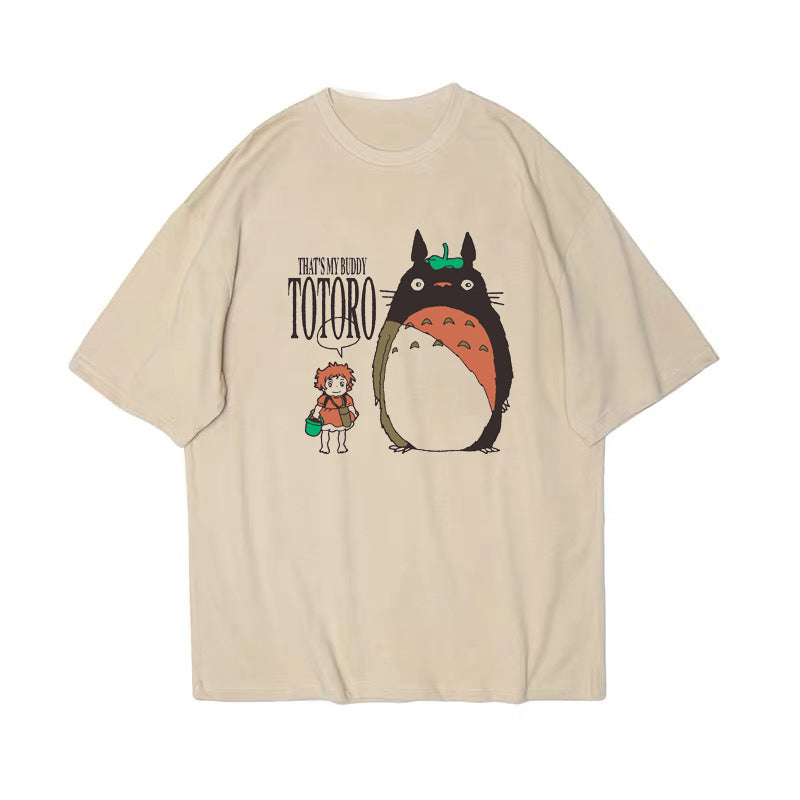 Harajuku Style Totoro Oversize Short-sleeved T-shirt Cotton Tee UB6295