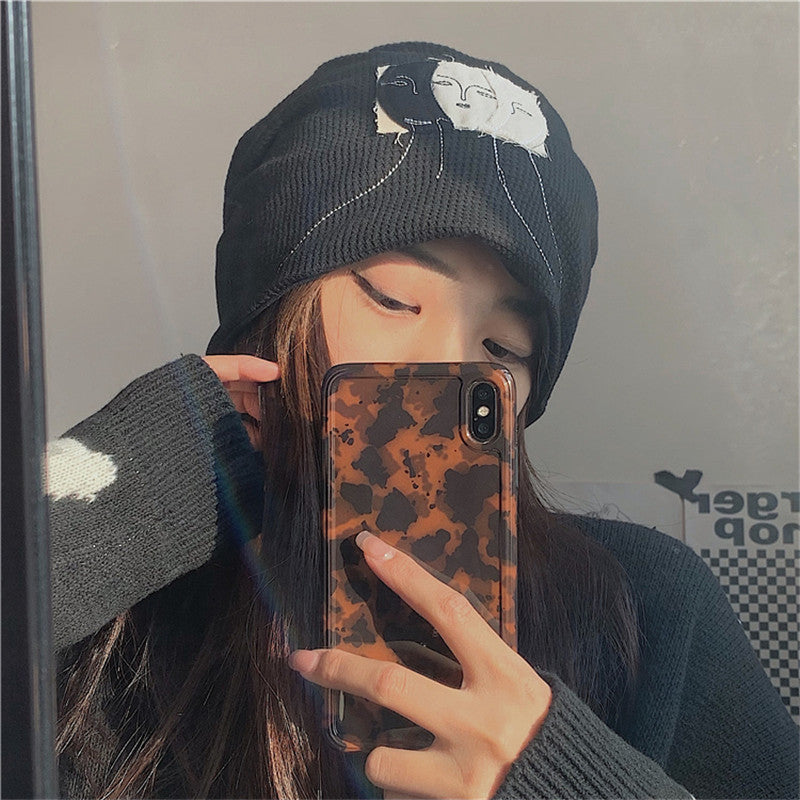 Black Knitted Wool Pile Hat ER5832