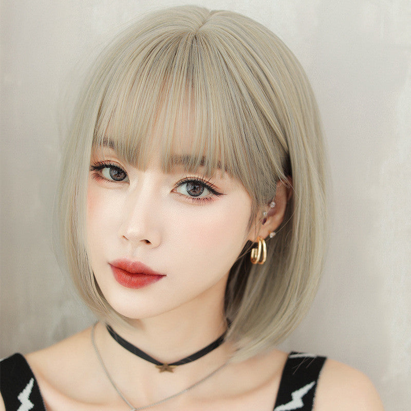 Beige Short Straight Wig UB3336