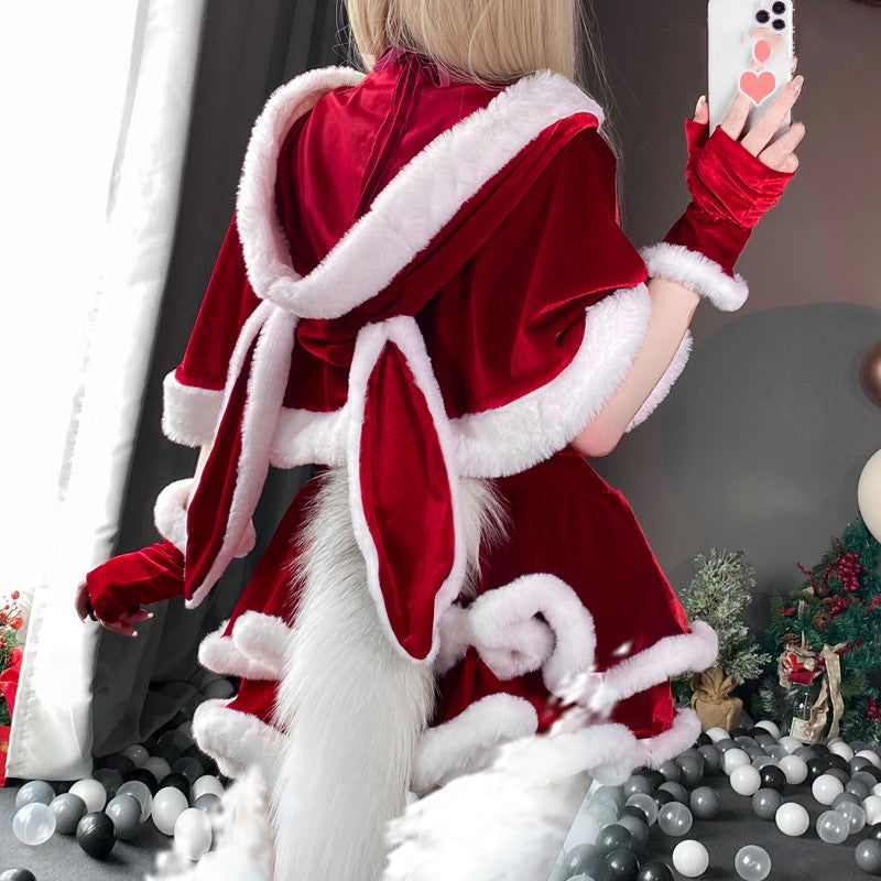christmas CAPE HOODED CHRISTMAS OUTFIT CLOAK UB3269