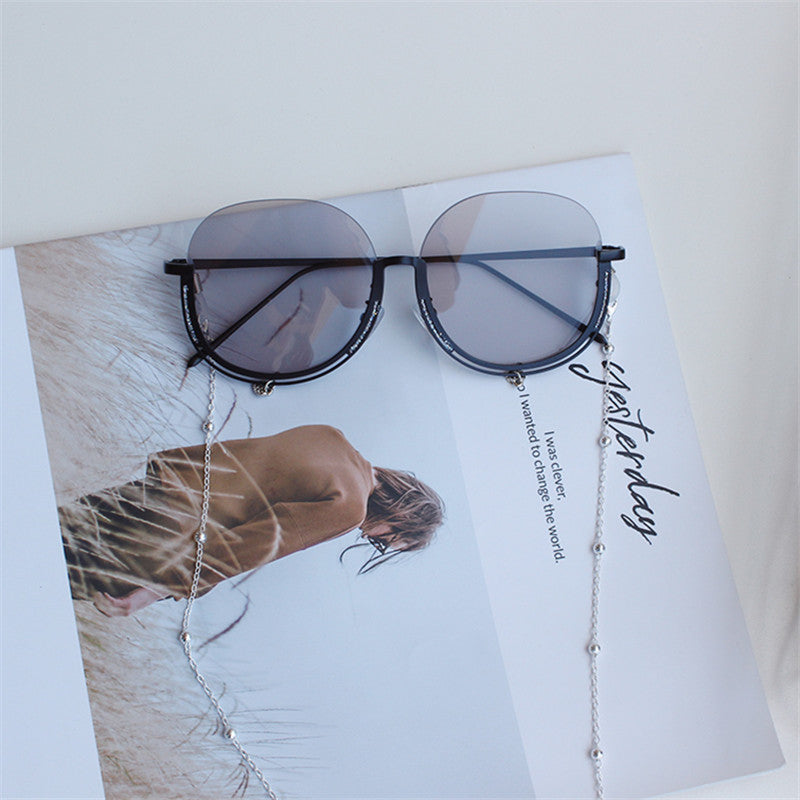 Vintage Half Frame Sunglasses (Gift Chain) K052504