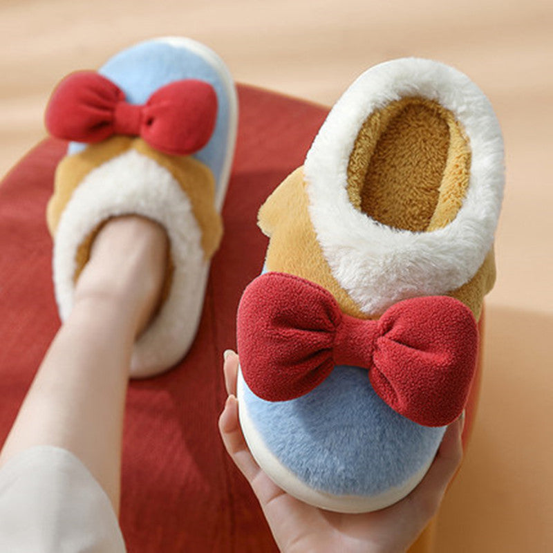 Bowknot Cotton Slippers UB3493
