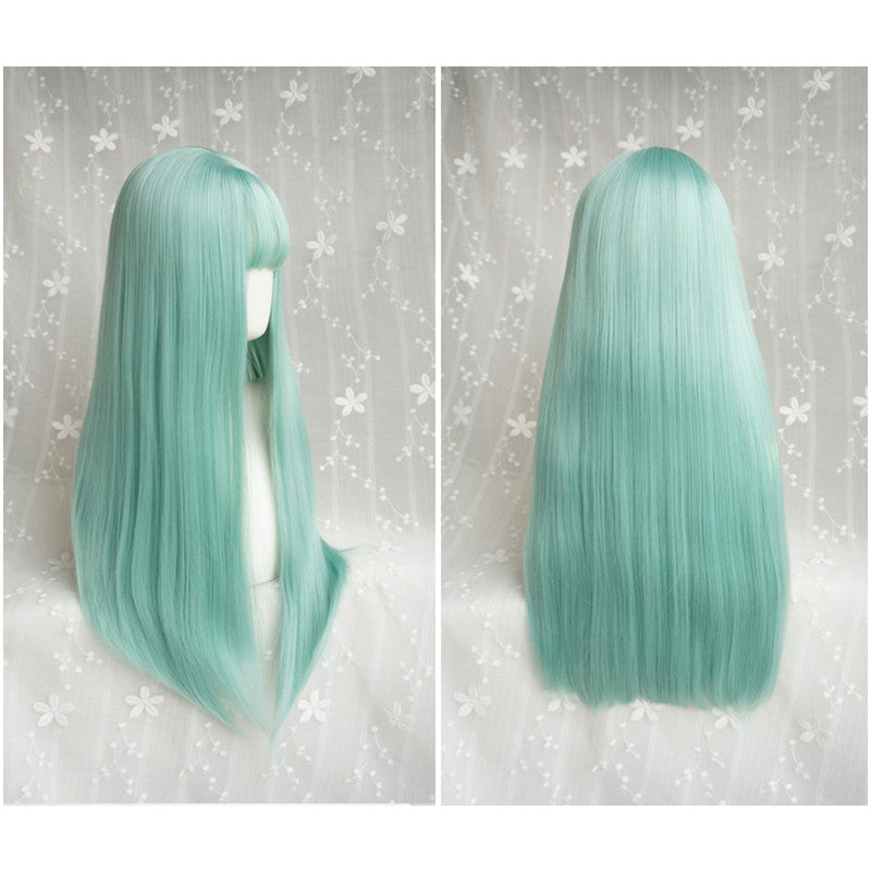 [@id0lls ] "GREEN" LONG STRAIGHT WIG K081607REVIEW