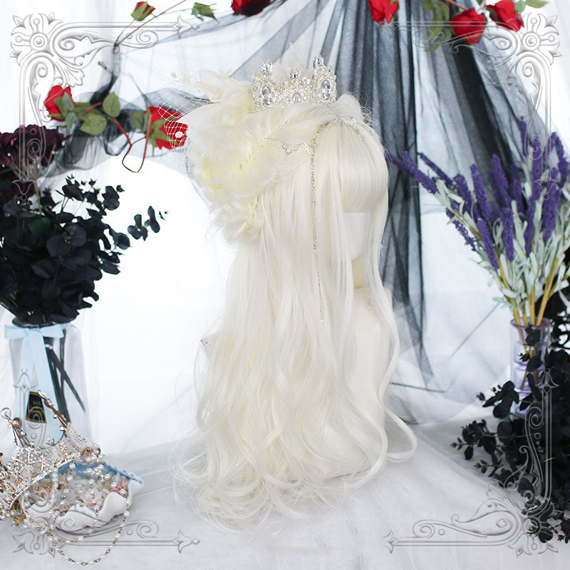 Lolita Long Curly White Wig UB6230