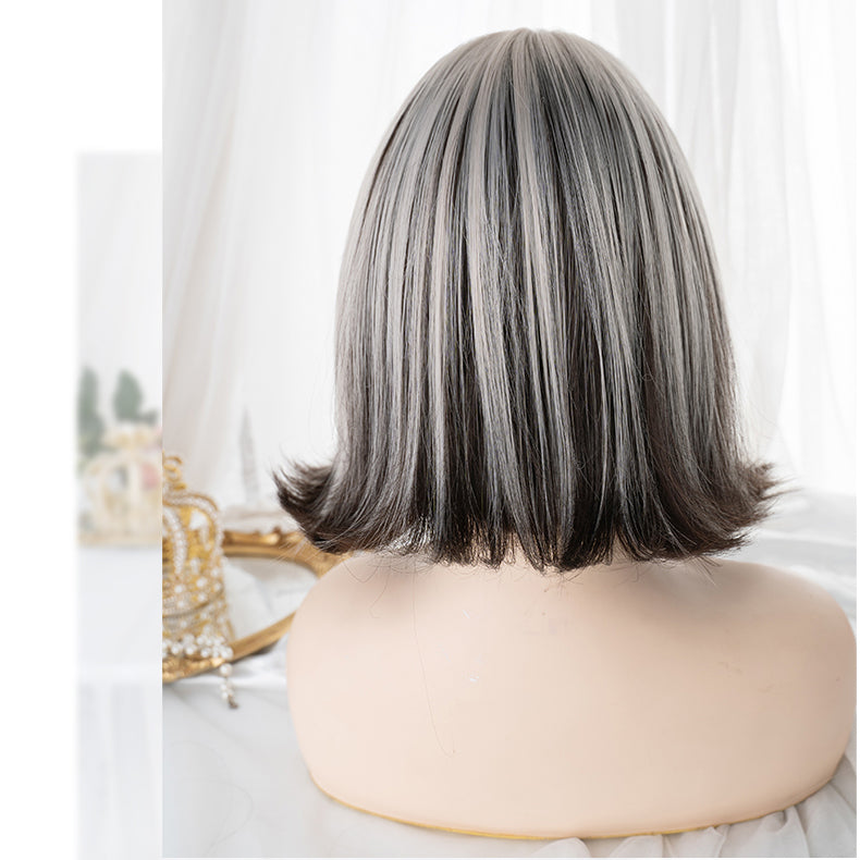 Angel | Black White Mixed Color Short Wig UB6400