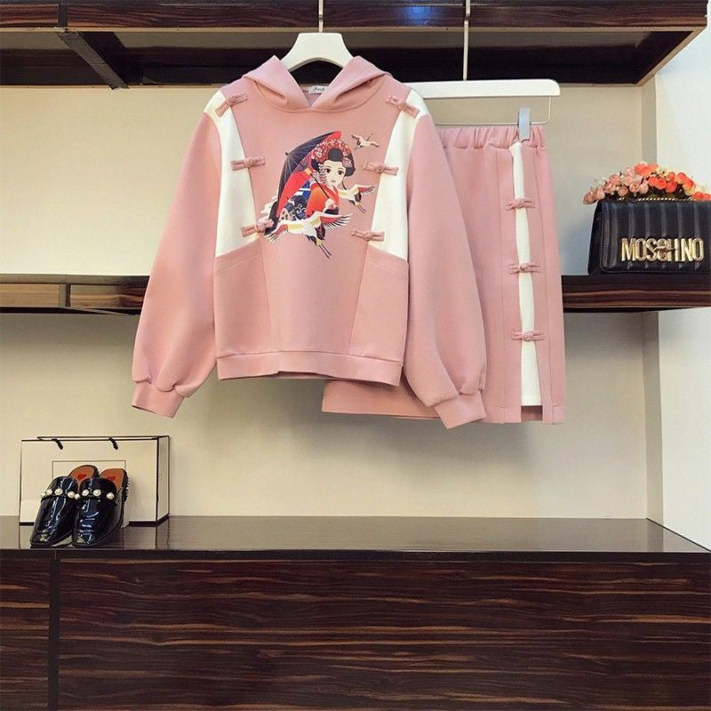 HANFU CHINESE STYLE ELEMENT SWEATER SUIT UB3295