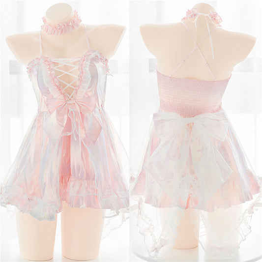 Laser Pink Mermaid Dress UB3406