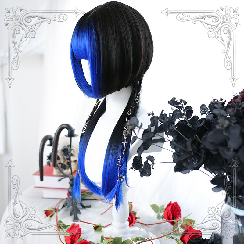 Lolita Gradient Black Blue Jellyfish Wig UB6227